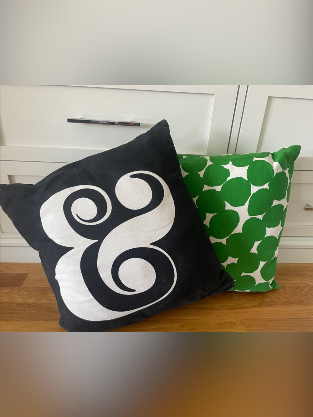 kate spade Black and White Ampersand Decorative Pillow